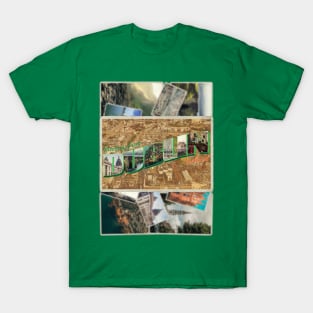 Greetings from Dublin in Ireland vintage style retro souvenir T-Shirt